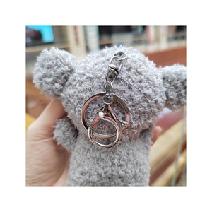 <b>Cute</b> Plush Animal Keychain Coin Holder 3D Cartoon Soft Toy With Colorful Clips And Pendants For Kids And Girls - Product Image 4