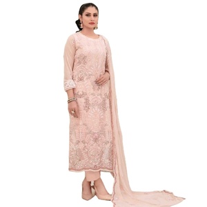 Costumes d'Anarkali indiens brodés de luxe pour femmes robes de mariée à prix réduit pour la fête Tawakkal vente entière costumes indiens - Product Image 1