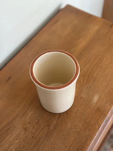 Porte-ustensiles en céramique classique, émaillé brillant, en grès cuit, durable, résistant à la chaleur, organisateur de cuisine compact, rangement pour comptoir - Product Image 4