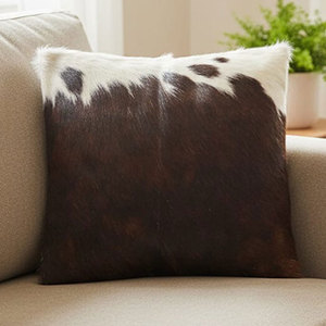 ปลอกหมอนอิงหนังวัวแท้หรูหราทำด้วยมือปลอกหมอนหนังวัวแท้แบบพรีเมี่ยม - Product Image 1