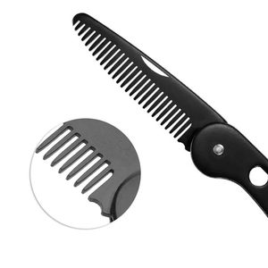 Professional Stainless Steel Folding Beard Comb Portable Multifunction Anti Static Comb For <b>Men</b> And Women Mustache Styling - Product Image 3