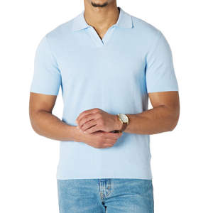 Polo de sport pour homme en coton 100% de haute qualité, avec logo brodé personnalisé, tailles variées, impression personnalisée, anti-transpiration. - Product Image 1