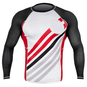 Rashguards pour hommes élégants avec logo personnalisé imprimé, prix abordable, respirants, modèle sublimé, manches longues, 240g Spandex/Nylon, pour adultes - Product Image 1