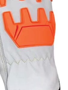 Guantes de Trabajo con Dedos Antideslizantes Naranja, Puño Recto, Guantes de Seguridad de Uso General de 7 oz, Antiestáticos - Product Image 5
