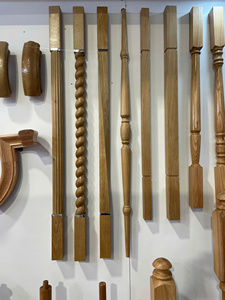 EFS Solid Wood Twisted Baluster <b>Stair</b> Railings Traditional Design Easy To Install <b>For</b> Staircase - Product Image 2