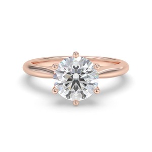 แหวนหมั้นเพชรทรงกลม 0.30 กะรัต เพชรเลี้ยงในห้องปฏิบัติการ ตัวเรือนทอง 18K และแพลตตินัม - Product Image 1