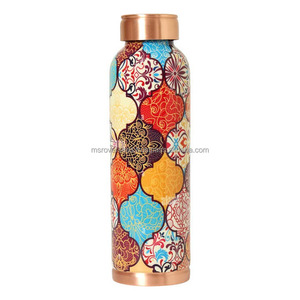 High Quality <b>1</b>-<b>Liter</b> Pure Copper Metal <b>Water</b> <b>Bottle</b> Leak and Rust Proof for Drinking <b>Water</b> - Product Image 3