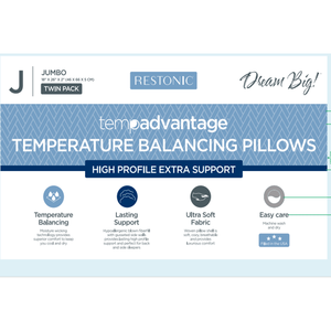 Cuscini per letto Tempadvantage Twin Pack - Cuscini per letto di dimensioni twin comodi e pratici - Product Image 5
