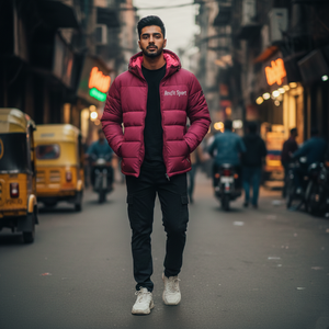 Veste d'hiver matelassée personnalisée RexFit Sports Premium, rembourrée de duvet, pour hommes et femmes, logo brodé, OEM ODM - Product Image 2