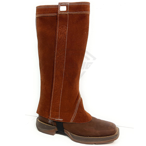 Cuissardes d'équitation en cuir véritable de qualité supérieure / Cuissardes d'équitation longues avec fermeture éclair haute, unisexe, logo personnalisé, prix abordable - Product Image 1