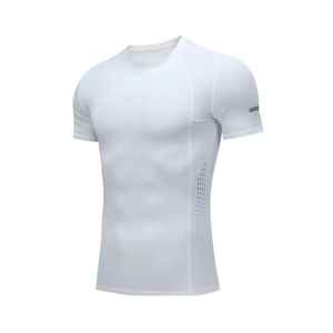 T-shirt de sport slim fit pour homme, col rond, en polyester, avec impression de logo personnalisé. - Product Image 3