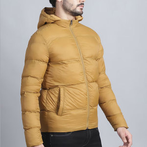 Chaqueta acolchada con cremallera frontal para hombre, ligera y cálida, chaqueta acolchada larga para mayor cobertura en invierno - Product Image 3