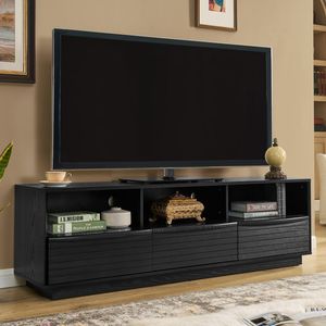 Mobile TV Mid-Century Modern da 63 pollici, Robusto e Spesso, Stile Rustico, Mobile Intrattenimento/Console Multimediale per TV da 75 pollici, Arredamento Soggiorno - Product Image 1