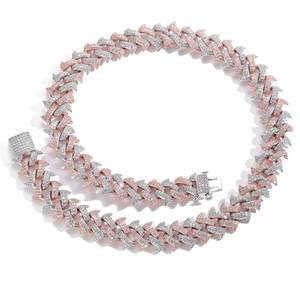 Custom <b>Iced</b> <b>Out</b> Diamond Hip Hop <b>Chain</b> Necklace for Men Cubic Zirconia Cuban Link <b>Chain</b> for Streetwear Fashion Jewelry - Product Image 2
