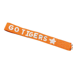 Sangle bandoulière perlée crochets Orange perle de rocaille bleu étoile motif étanche Portable à la main en gros sac à bandoulière sangle - Product Image 3