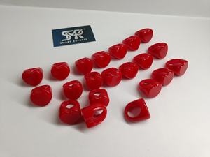 แหวนเรซิ่นรูปหัวใจสีแดงทันสมัย งานฝีมือเรซิ่น แหวนหนาเก๋ไก๋ทันสมัย เครื่องประดับแฟชั่นสำหรับผู้หญิง สาวๆ และใช้เป็นของขวัญ - Product Image 4