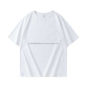 premium embroidered logo UK and US sizes heavy cotton solid color oversized loose <b>tshirt</b> - Product Image 3