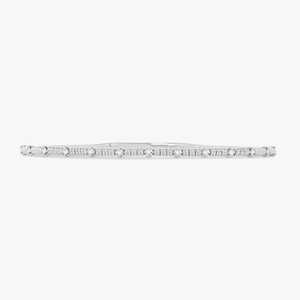 Diamond Station Flexible Bangles 14K 18K Solid Gold Round Lab Grown Push Clasp Dainty Minimalist Stacking Jewelry <b>Cuff</b> <b>Bracelets</b> - Product Image 5