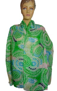 Écharpe en soie 100% pour femmes, imprimé géométrique en chevron, longue, accessoire de mode, multifonctionnelle, toutes saisons, tenue décontractée - Product Image 3