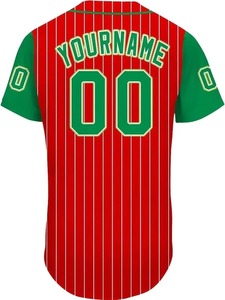 ชุดเบสบอลระบายอากาศขายส่ง แบบสั่งทำพิเศษ พิมพ์ลายแบบซับลิเมชั่น เสื้อซอฟต์บอลชาย ผ้าโพลีเอสเตอร์ ปักโลโก้ - Product Image 3