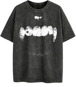 เสื้อยืดผู้ชายลำลองทรงหลวม ระบายอากาศได้ดี พิมพ์ลายถัก คอโอ ผ้าฝ้าย 100% คุณภาพสูง ขายส่งปี 2025 ปรับแต่งได้ - Product Image 1