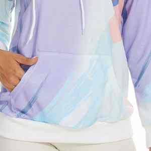Sudadera con Capucha de Sublimación Geométrica Encantadora de Alta Calidad, Atuendo Casual Moderno y Elegante para el Verano, Sudadera de Verano para Mujer a la Moda - Product Image 2
