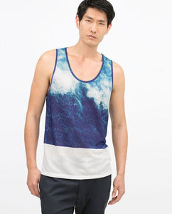 เสื้อกล้ามถักเนื้อผ้าทึบ ระบายอากาศได้ดี แห้งเร็ว น้ำหนักเบา ยืดหยุ่นได้ เหมาะสำหรับผู้ชาย ช่วยพยุงกล้ามเนื้อระหว่างออกกำลังกาย - Product Image 2
