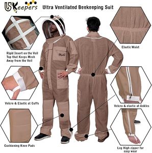3-Layer Ultra Ventilated <b>Bee</b> <b>Suit</b> for Men & Women – Premium Beekeeping <b>Suit</b> with <b>Bee</b> Gloves & Two Detachable Beekeeping Veils - Product Image 2