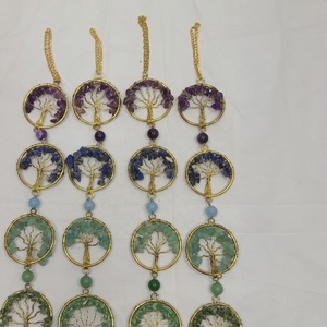 Décoration suspendue en pierres précieuses naturelles 7 chakras pour le yoga, la méditation, le Reiki, la guérison spirituelle, la décoration intérieure, vente en gros - Product Image 3