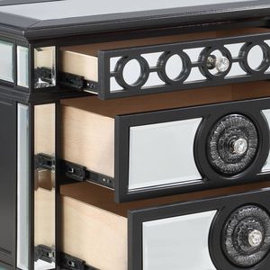 Comodino Varian II con finitura nera argento a specchio - Product Image 5