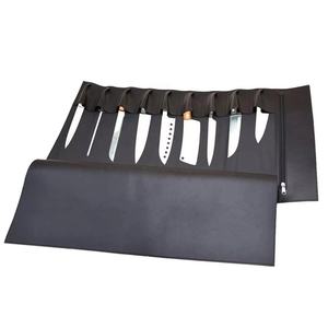 Quality Genuine Leather Knife Roll Storage <b>Bag</b> Chef <b>Tool</b> <b>Kit</b> <b>Bag</b> With 10 Pockets LKR-0040 - Product Image 6