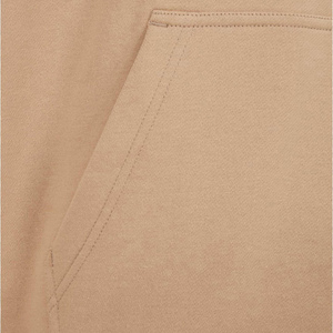 BLACK <b>LEAF</b> Custom Logo Men's Fleece Pullover Loose Fit Casual Autumn Sweatshirt Kangaroo Pocket Beige Color Raglan Sleeve - Product Image 5