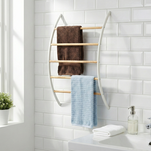Venta de viernes negro EBay, venta al por mayor, hogar, madera de pino, baño, toalla montada en la pared, calentador de hierro fundido, muebles de Taiwán, hoteles - Product Image 1