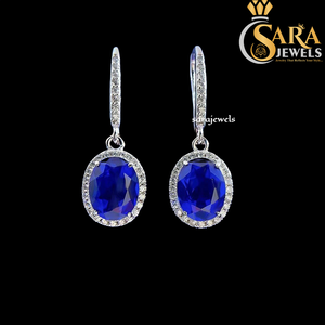 Pendientes de Plata 925 con Moissanita de Alta Demanda, Corte Ovalado, Baño de Rodio, Joyería Clásica de Boda para Mujer de Proveedor Indio - Product Image 3