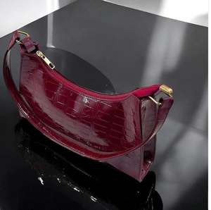 กระเป๋าถือแบบสะพายไหล่ Luxe Enterprises 2026 ลายหนังจระเข้ ผิวมันเงา ใช้ได้ทุกฤดูกาล - Product Image 2