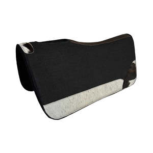 Tapis de selle en feutre de laine pour chevaux de style western, personnalisé et de qualité supérieure, avec renforts en cuir, équipement d'équitation, fabricant en gros, Inde - Product Image 1