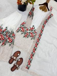 Presenting New Designer ,Party Wear Look ,<b>Top</b>-Plazzo and ,Dupatta With ,Heavy Embroidery Work - Product Image 5