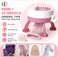 Machine à tricoter circulaire populaire EB, 22 aiguilles, tricot simple, manivelle manuelle, facile à utiliser pour pulls, bonnets et autres articles tricotés