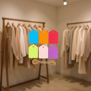 ป้ายแขวนอิลัน ขนาด 3x4.2 ซม. 12 ชิ้น ป้ายหลากสีสำหรับป้ายเสื้อผ้า - Product Image 2