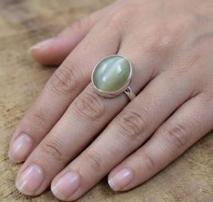 Wholesale Natural <b>Cats</b> Eye 925 Sterling Silver Oval Gemstone <b>Ring</b> Handmade Designer Unisex Jewelry Valentine Gift for Men Women - Product Image 4