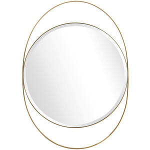 Miroir mural en métal arqué de style minimaliste pour la décoration résidentielle de luxe - Product Image 5