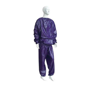 Traje de Sauna para Hombre, de Poliéster Plateado, Manga Larga, Cintura Elástica, Cuello Redondo, Conjunto Completo para Uso Doméstico, Todas las Temporadas - Product Image 4