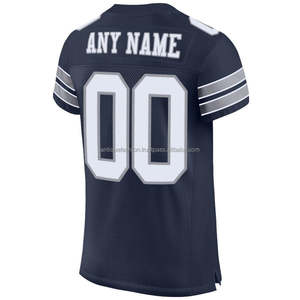 Maillot de football américain pour homme de haute qualité, respirant, avec logo personnalisé, 100% polyester, protection UV, 220g, manches courtes, été, devant - Product Image 3