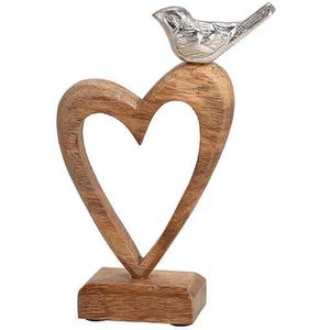 Décoration de table rustique en bois en forme de cœur avec figurine de couple assis argentée, ornement artistique pour la Saint-Valentin 2026 - Product Image 6