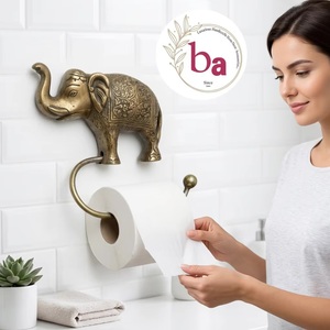 Modern Handmade Cast Iron Wall-Mounted <b>Toilet</b> Paper Holder Waterproof Multi-Purpose Decorative Bathroom <b>Accessory</b> - Product Image 2