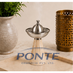 Quemador de incienso de mármol estilo árabe, Mabkhara de metal, soporte de incienso de piedra natural premium para decoración del hogar y uso religioso en Ramadán - Product Image 4