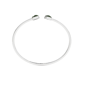 Premium 925 Sterling Silver Trendy Adjustable <b>Bracelet</b> Bangles Moldavite Rough Shape Twister <b>Bracelet</b> Gift Women - Product Image 4