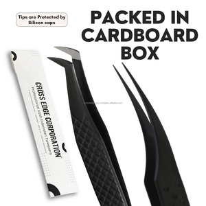 Pince à cils légère avec embout en fibre, pince à cils en acier inoxydable 45/90, disponible dans toutes les couleurs - Product Image 5