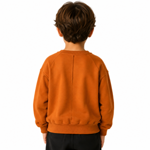 Sweat-shirt d'hiver unisexe pour enfants, tricoté, à col ras du cou, à manches longues, imprimé citrouille d'Halloween, pull décontracté, haut de costume - Product Image 6
