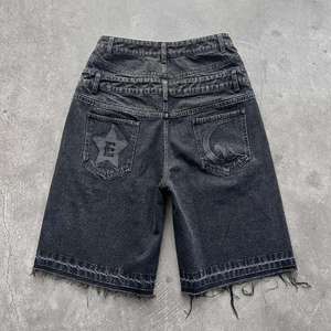 Pantalones Cortos de Verano Personalizados, Estilo Urbano Vintage, Holgados, de Trabajo, a la Moda, para Hombre, Vaqueros Anchos, Transpirables - Product Image 4